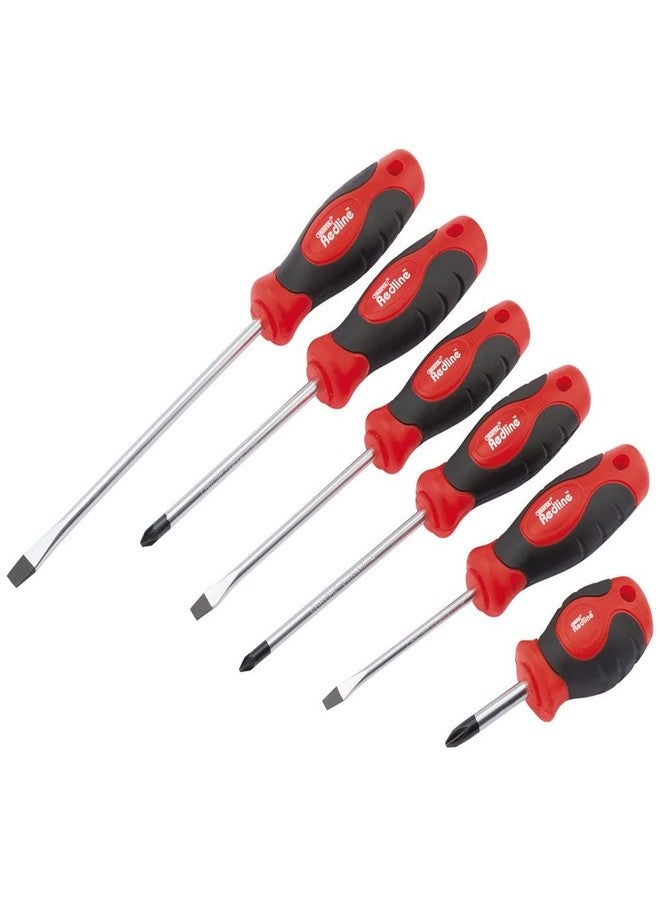 Draper Redline 68013 Soft Grip Screwdriver Set (6-Piece)